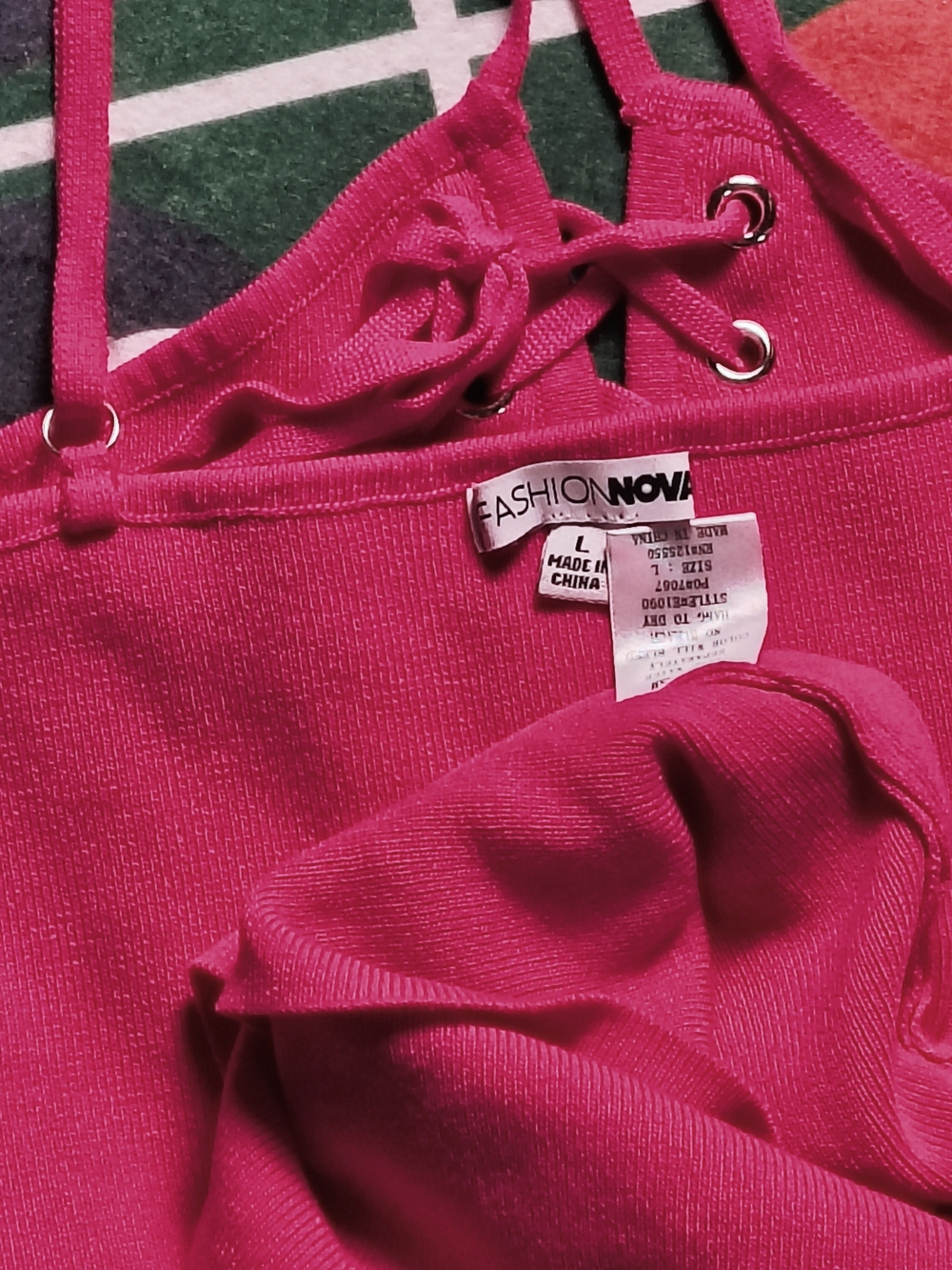 Fashion Nova Hot Pink Strapless Lace-Up Ruched Midi Dress Size Large - Picture 13 of 13